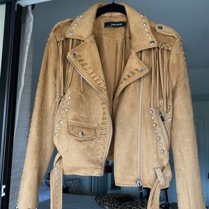 Brown fringe jacket